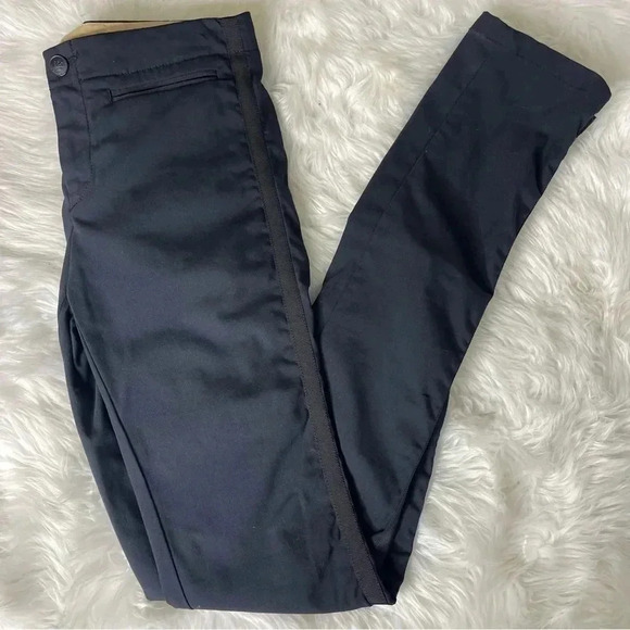Rag & Bone Skinny Black Side Stripe Pants Size 2 - Picture 1 of 6